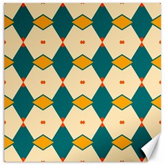 Blue Yellow Rhombus Pattern                                                                                 			canvas 12  X 12 