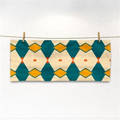 Blue Yellow Rhombus Pattern                                                                                 			hand Towel by LalyLauraFLM