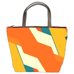 Shapes In Retro Colors                                                                                  	bucket Bag by LalyLauraFLM