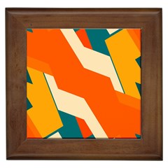 Shapes In Retro Colors                                                                                  			framed Tile