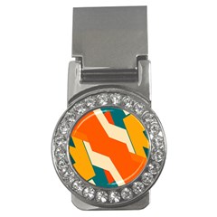 Shapes In Retro Colors                                                                                  			money Clip (cz)