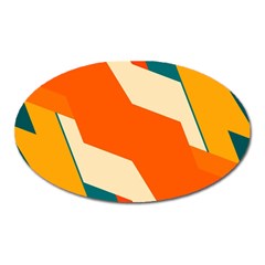 Shapes In Retro Colors                                                                                  			magnet (oval)