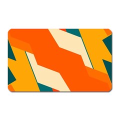 Shapes In Retro Colors                                                                                  			magnet (rectangular) by LalyLauraFLM