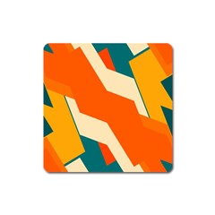 Shapes In Retro Colors                                                                                  			magnet (square)