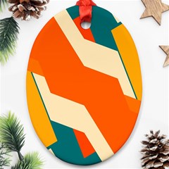 Shapes In Retro Colors                                                                                  			ornament (oval)