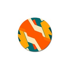 Shapes In Retro Colors                                                                                  			golf Ball Marker