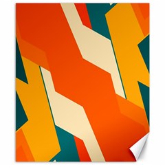 Shapes In Retro Colors                                                                                  			canvas 8  X 10 