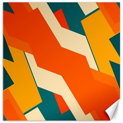 Shapes In Retro Colors                                                                                  			canvas 16  X 16 