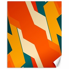 Shapes In Retro Colors                                                                                  			canvas 16  X 20 