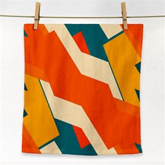 Shapes In Retro Colors                                                                                  			face Towel