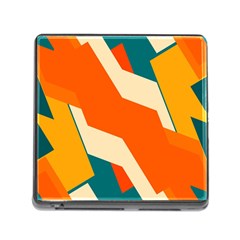 Shapes In Retro Colors                                                                                  			memory Card Reader (square) by LalyLauraFLM