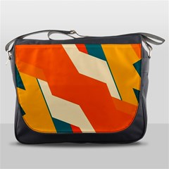 Shapes In Retro Colors                                                                                  			messenger Bag