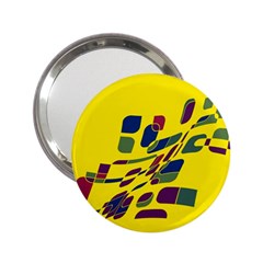 Yellow Abstraction 2 25  Handbag Mirrors