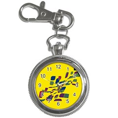 Yellow Abstraction Key Chain Watches