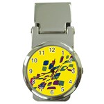 Yellow abstraction Money Clip Watches Front