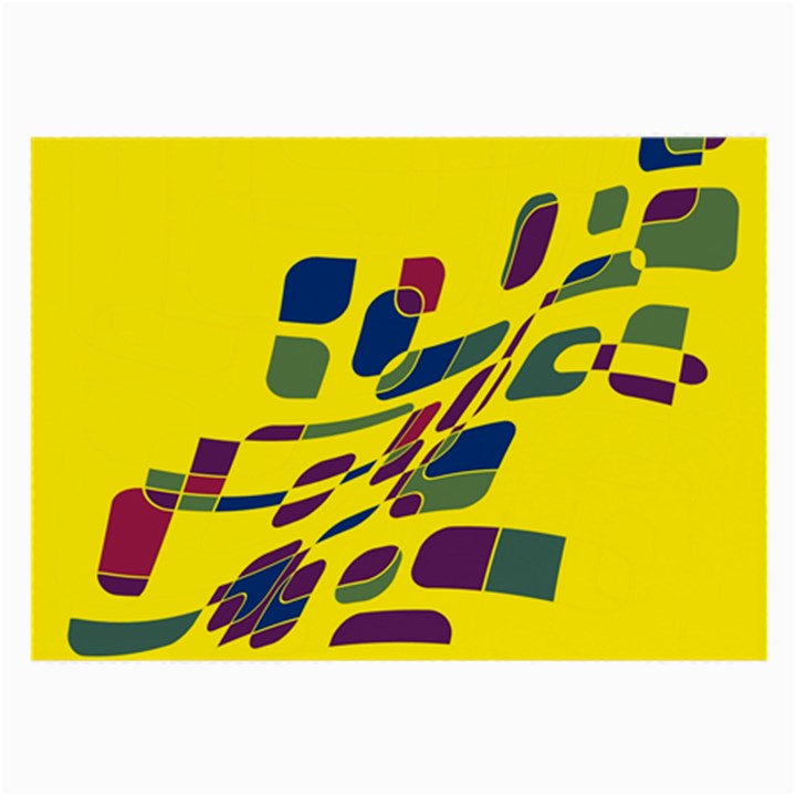 Yellow abstraction Large Glasses Cloth (2-Side)