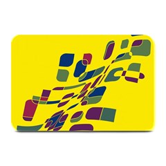 Yellow Abstraction Plate Mats