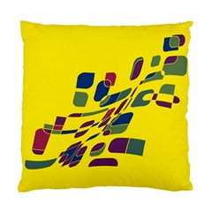 Yellow Abstraction Standard Cushion Case (one Side) by Valentinaart