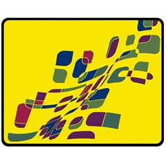 Yellow Abstraction Fleece Blanket (medium) 