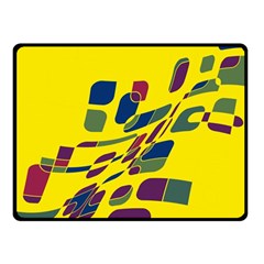 Yellow Abstraction Fleece Blanket (small)