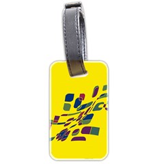 Yellow Abstraction Luggage Tags (two Sides)