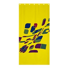 Yellow Abstraction Shower Curtain 36  X 72  (stall) 