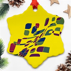 Yellow Abstraction Ornament (snowflake) 