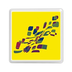 Yellow Abstraction Memory Card Reader (square) 