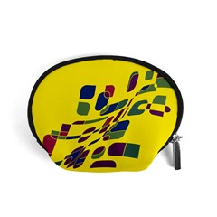 Yellow Abstraction Accessory Pouches (small) 