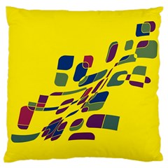 Yellow Abstraction Standard Flano Cushion Case (two Sides)