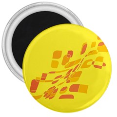 Yellow Abstraction 3  Magnets