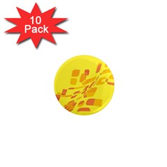 Yellow Abstraction 1  Mini Magnet (10 Pack) 