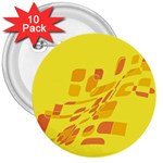 Yellow abstraction 3  Buttons (10 pack)  Front