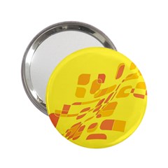 Yellow Abstraction 2 25  Handbag Mirrors