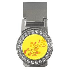 Yellow Abstraction Money Clips (cz)  by Valentinaart