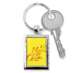 Yellow Abstraction Key Chains (rectangle) 