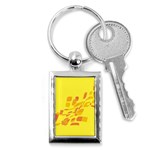 Yellow abstraction Key Chains (Rectangle)  Front