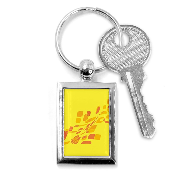 Yellow abstraction Key Chains (Rectangle) 