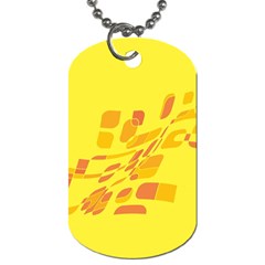 Yellow Abstraction Dog Tag (one Side)