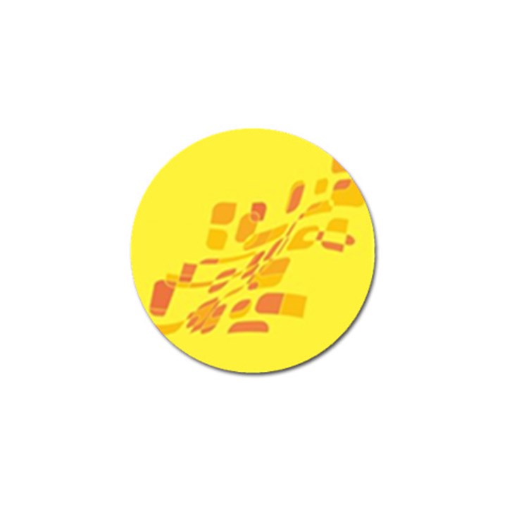 Yellow abstraction Golf Ball Marker