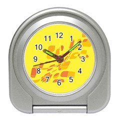 Yellow Abstraction Travel Alarm Clocks