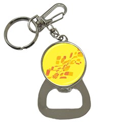 Yellow Abstraction Bottle Opener Key Chains