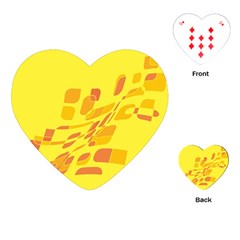 Yellow Abstraction Playing Cards (heart) 