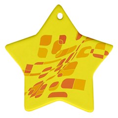 Yellow Abstraction Star Ornament (two Sides) 