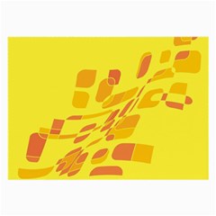 Yellow Abstraction Large Glasses Cloth