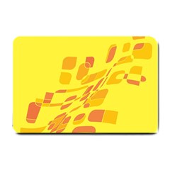 Yellow Abstraction Small Doormat  by Valentinaart