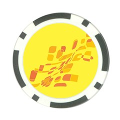 Yellow Abstraction Poker Chip Card Guards by Valentinaart