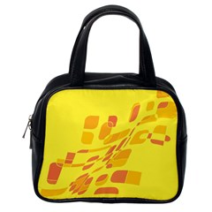 Yellow Abstraction Classic Handbags (one Side)