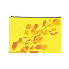 Yellow Abstraction Cosmetic Bag (large) 