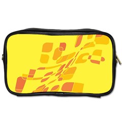 Yellow Abstraction Toiletries Bags 2-side